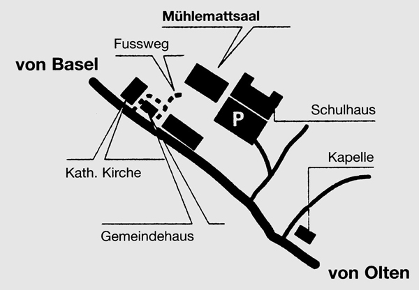 Anreiseplan Mühlemattsaal